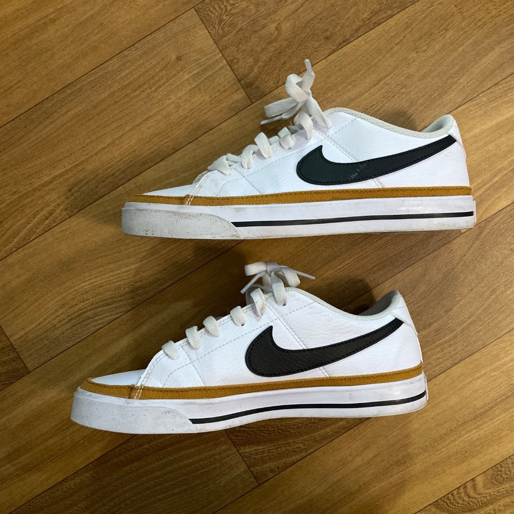 Nike Court Legacy Next Nature Shoes - White Black Desert Ochre Orange Size US 8